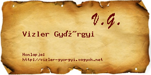 Vizler Györgyi névjegykártya